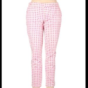 Khakis by Gap Jeans Skinny MINI Pants Flat Front Mid Rise Pink Checkered Size 00